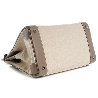 Hermes Toile Swift Birkin 35 Etoupe 4 of 10