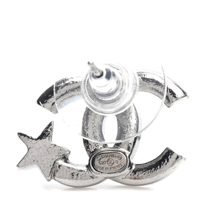 Chanel Crystal CC Starfall Earrings Silver 4 of 4