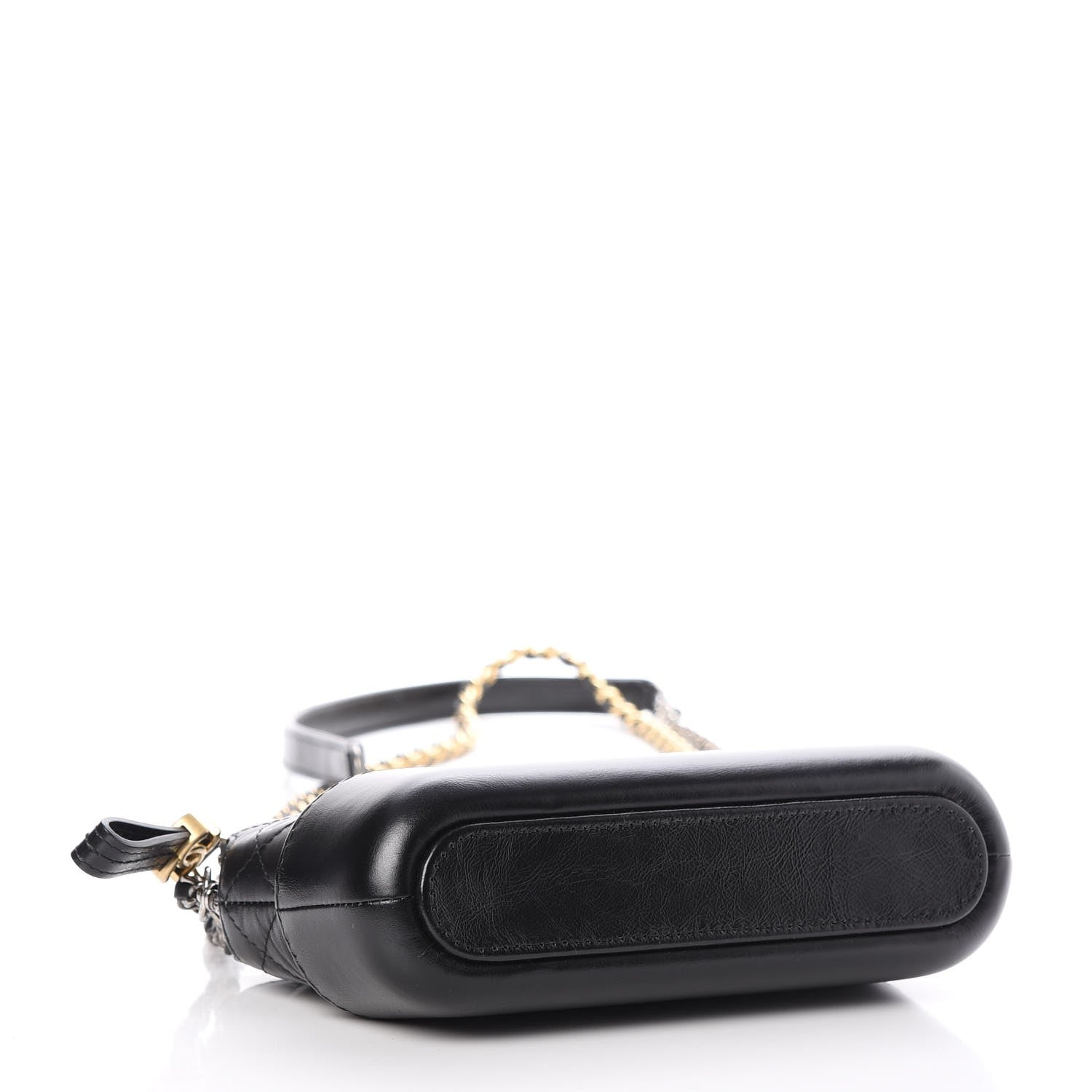 Chanel Aged Calfskin Quilted Small Gabrielle Clutch With Chain Black 6 of 11