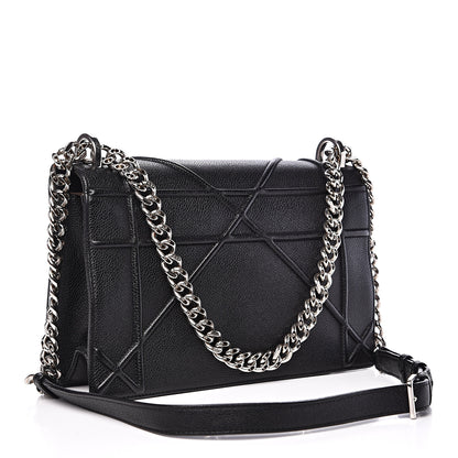 Christian Dior Grained Calfskin Medium Diorama Flap Bag Black 3 of 18