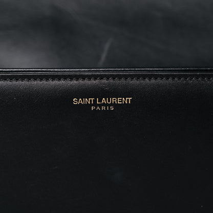 Saint Laurent Smooth Calfskin Medium Classic Monogram Universite Bag Black 6 of 21