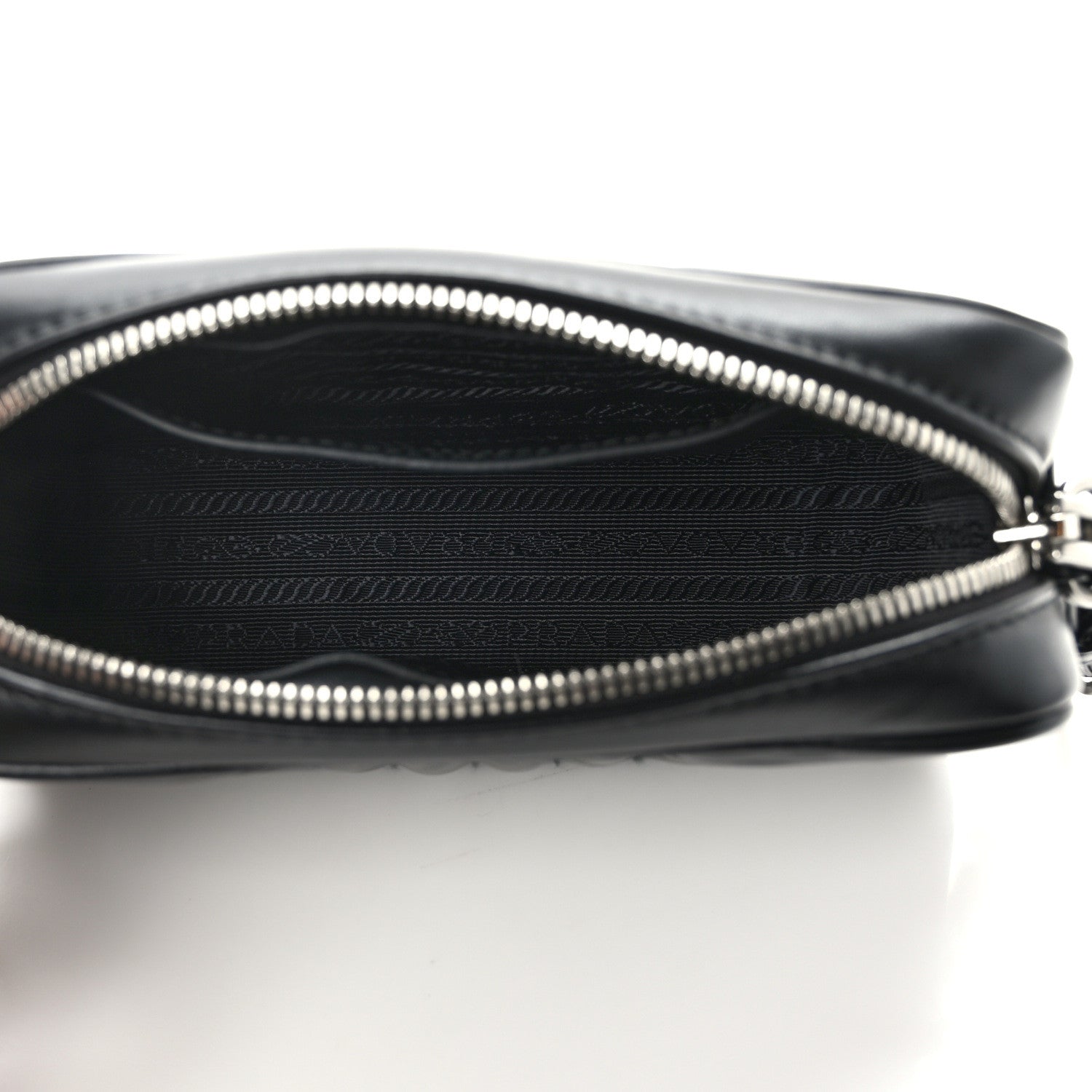 Prada Soft Calfskin Diagramme Crossbody Bag Black 5 of 10
