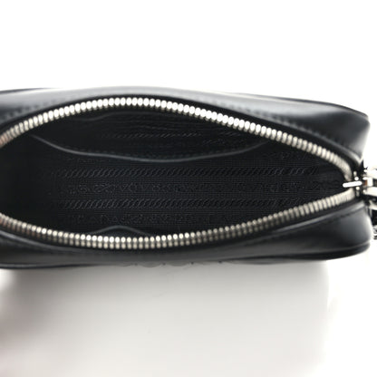 Prada Soft Calfskin Diagramme Crossbody Bag Black 5 of 10