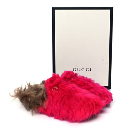 Gucci Merino Wool Womens Princetown Slippers 41 Raspberry Lipstick Natural 9 of 9
