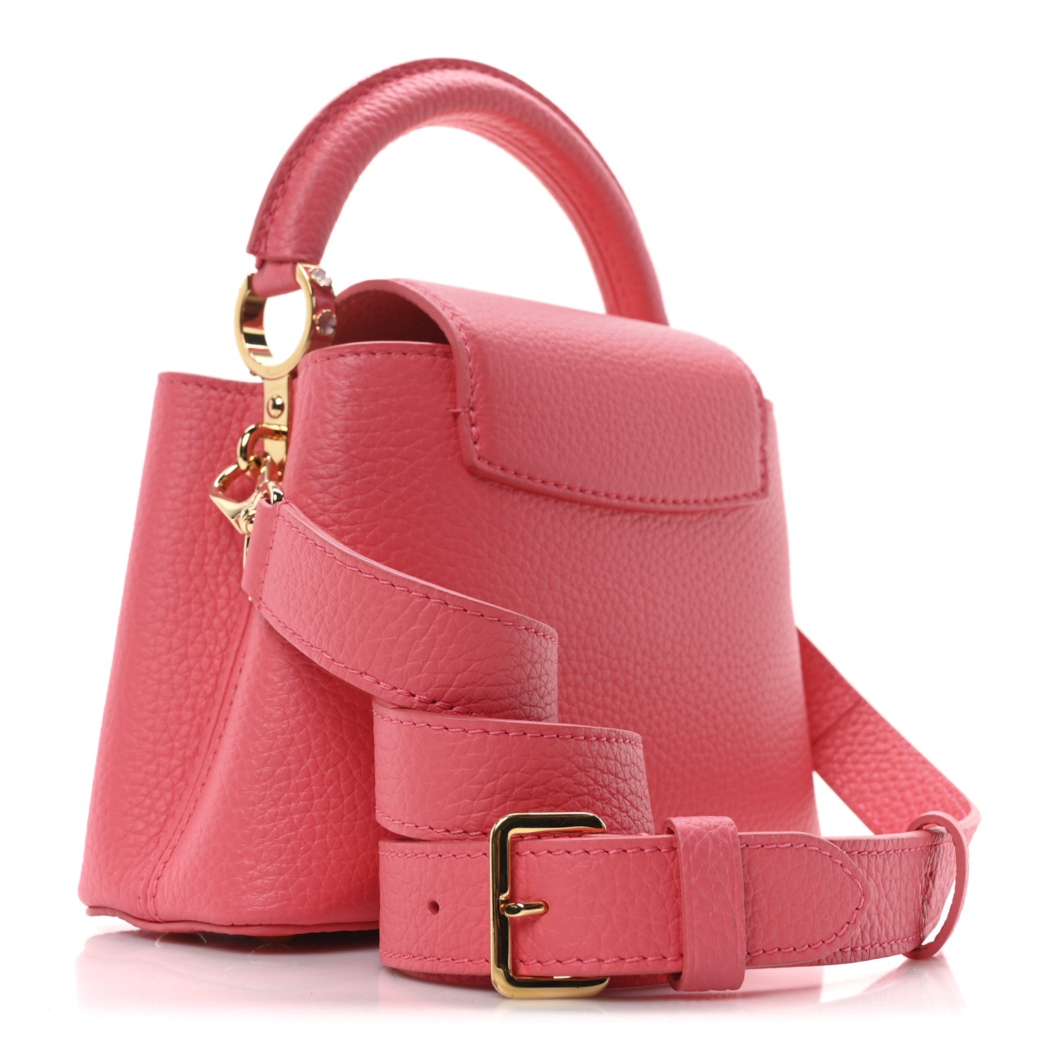 Louis Vuitton Taurillon LV Bloom Capucines Mini Pink Sky 3 of 9