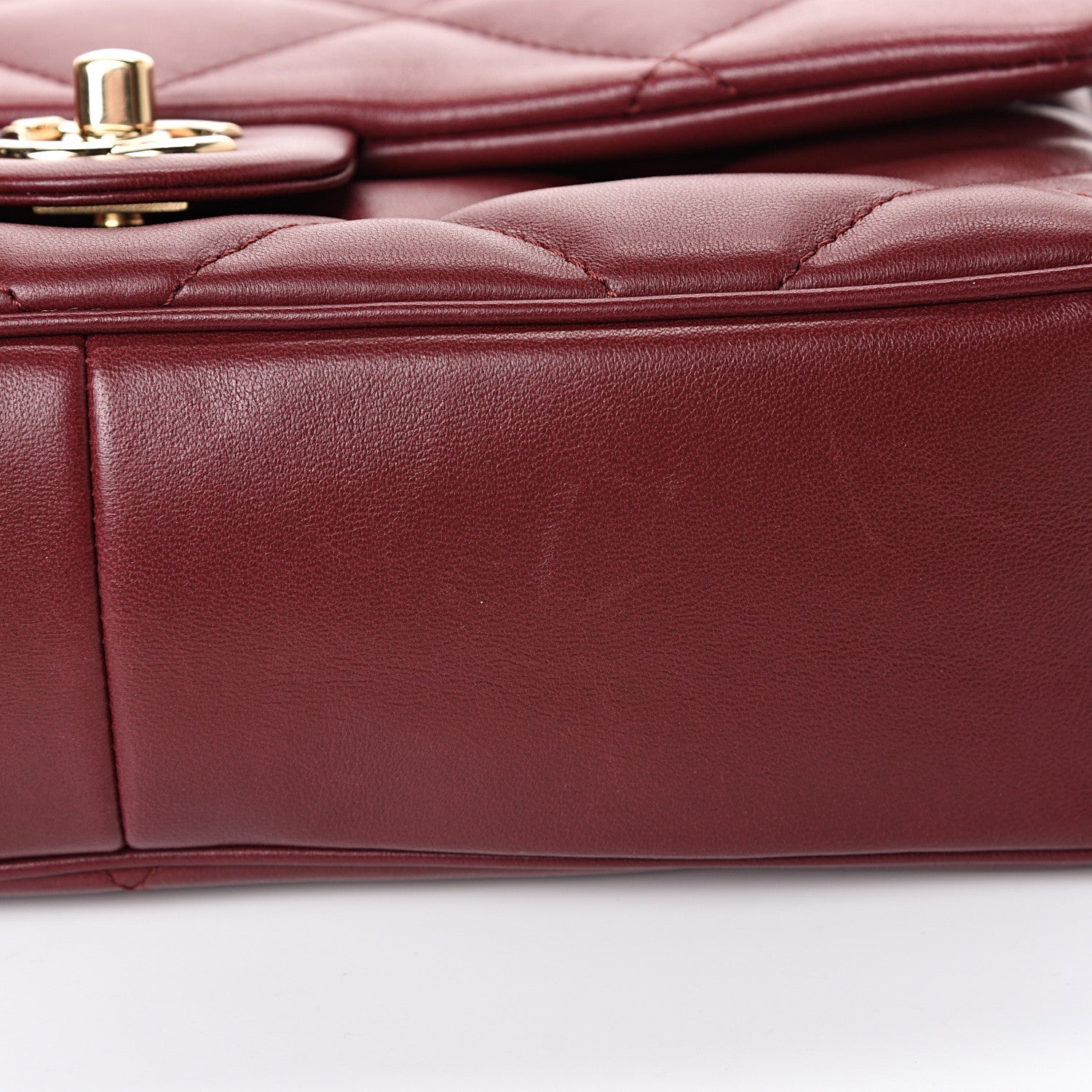 Chanel Lambskin Quilted Easy Carry Flap Burgundy 12 of 15