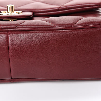 Chanel Lambskin Quilted Easy Carry Flap Burgundy 12 of 15