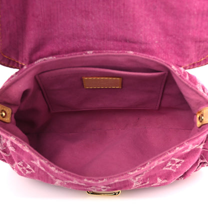 Louis Vuitton Monogram Denim Mini Pleaty Fuchsia 4 of 10