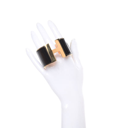 Hermes Enamel Extra Wide Clic Clac H Bracelet PM Black 2 of 5