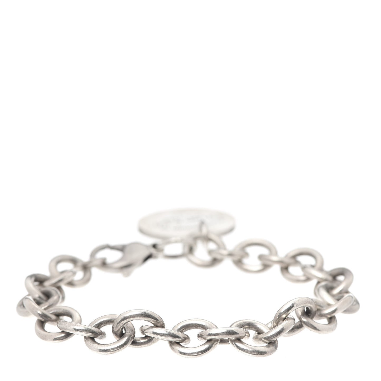 Sterling Silver Return to Round Tag Charm Bracelet