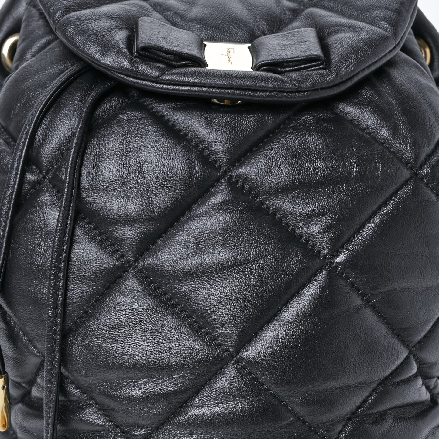 Calfskin Quilted Giuliette Backpack Black