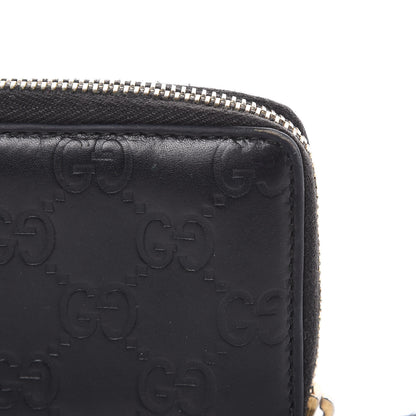 Gucci Guccissima Zip Around Card Case Black 12 of 14