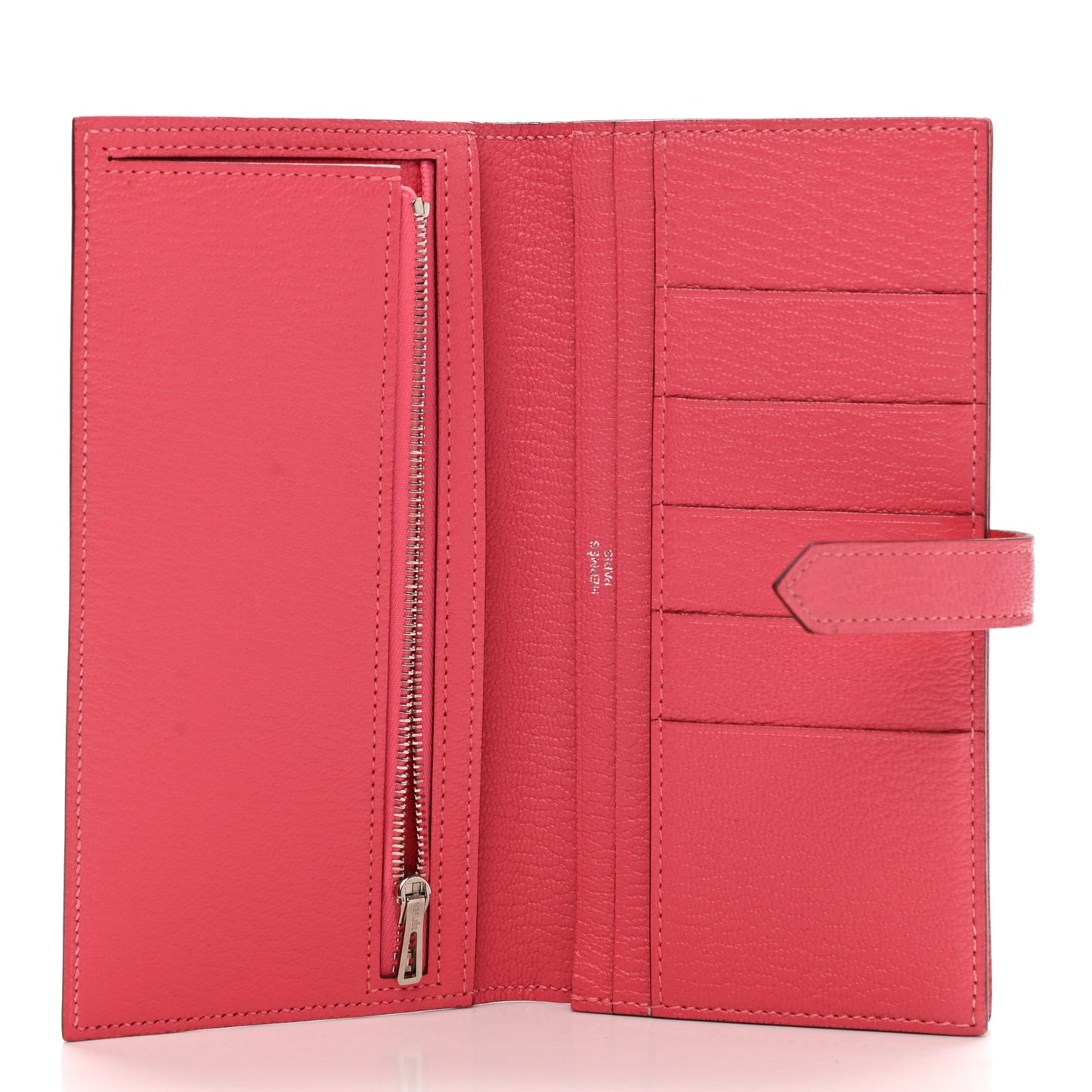 Chevre Mysore Bearn Gusset Wallet Rose Lipstick
