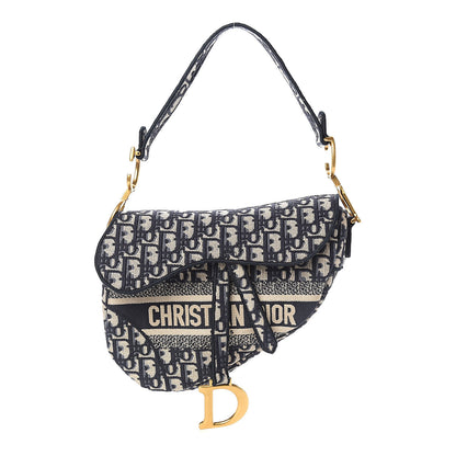 Christian Dior Oblique Saddle Bag Blue 1 of 10