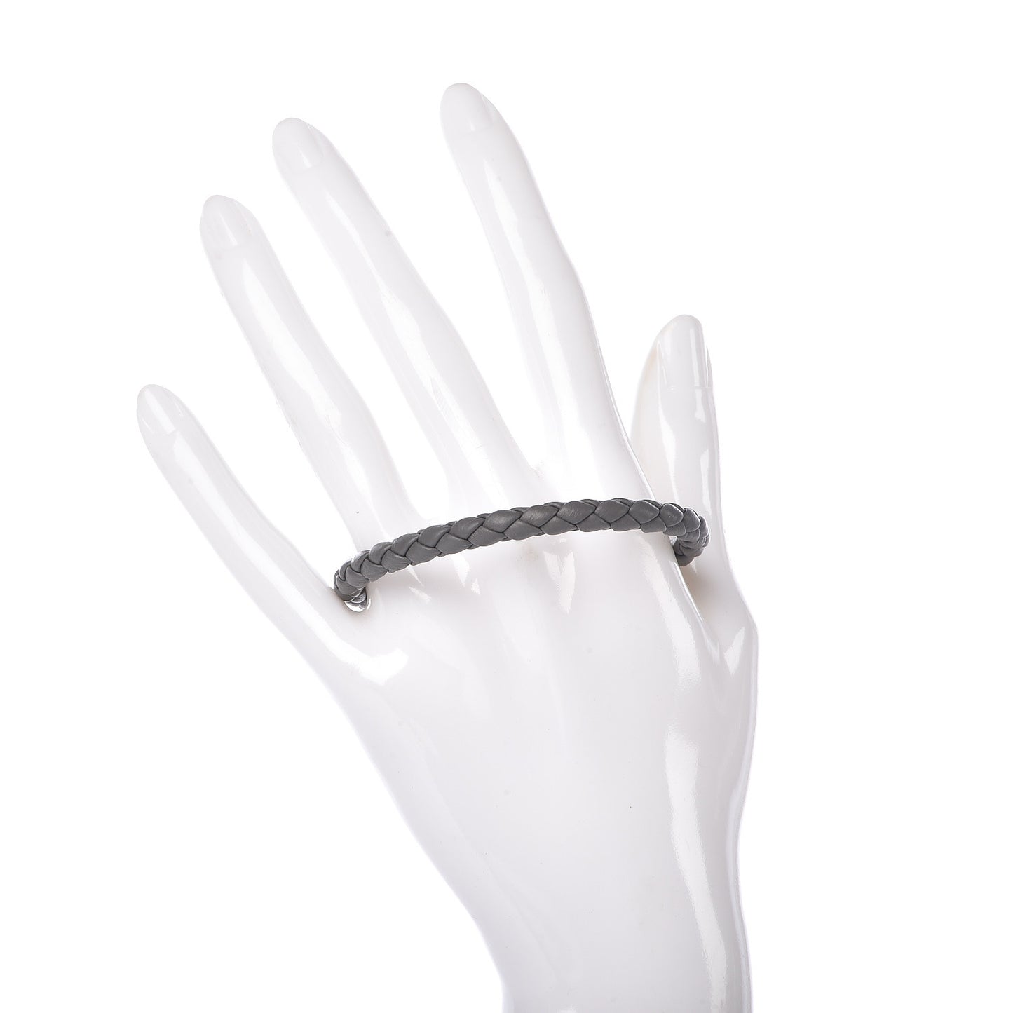 Sterling Silver Clafskin Classic Chain Woven Bracelet Grey