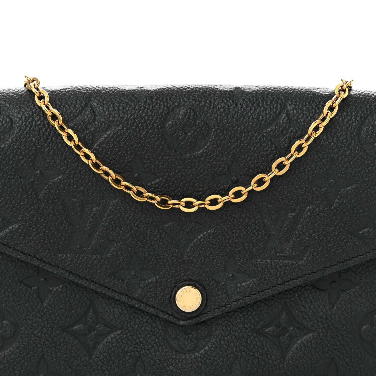 Louis Vuitton Empreinte Pochette Felicie Chain Wallet Black 9 of 11