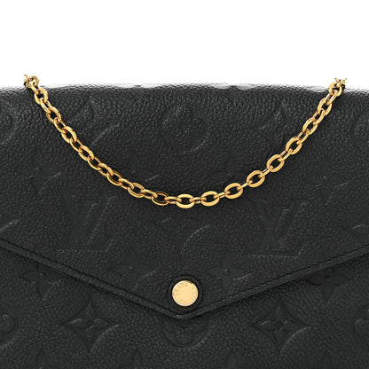 Louis Vuitton Empreinte Pochette Felicie Chain Wallet Black 9 of 11