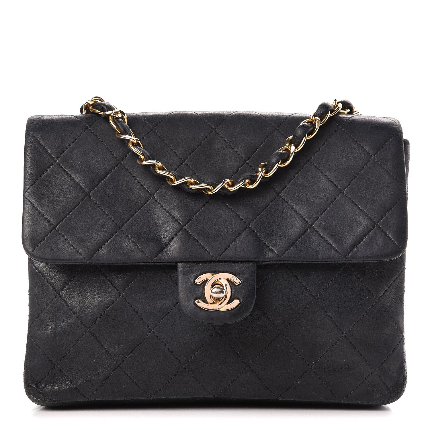 Chanel Lambskin Quilted Mini Square Flap Black 1 of 27
