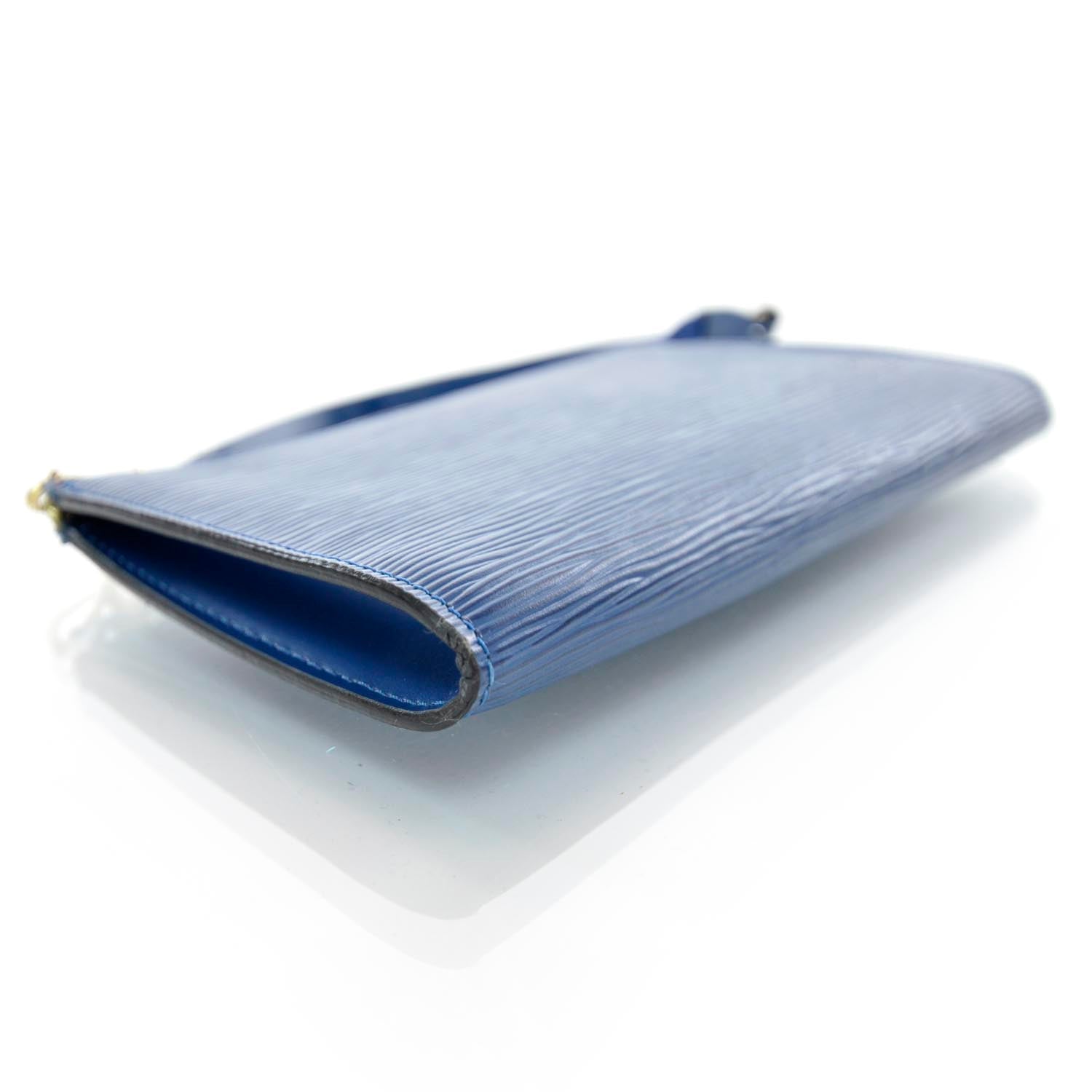 Louis Vuitton Epi Pochette Accessories 21 Blue 3 of 7