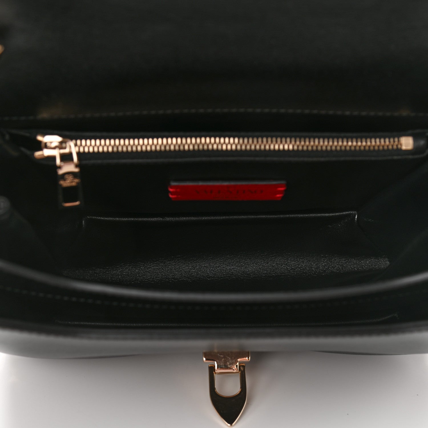 Valentino Garavani Vitello Rockstud Top Handle Shoulder Bag Black 5 of 10