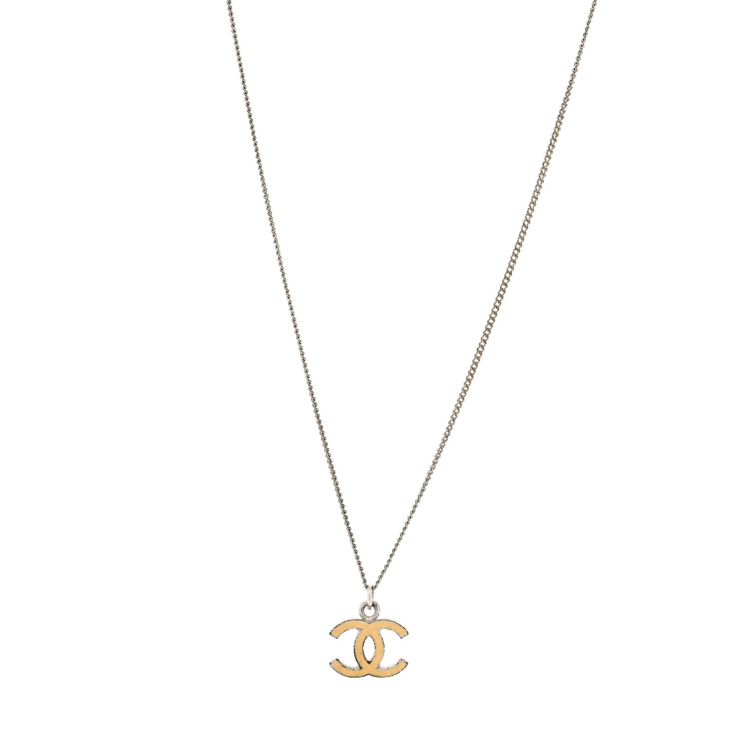 Resin CC Pendant Necklace Silver Gold