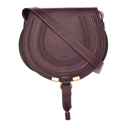 Chloe Calfskin Mini Marcie Round Crossbody Bag Dark Velvet 1 of 7