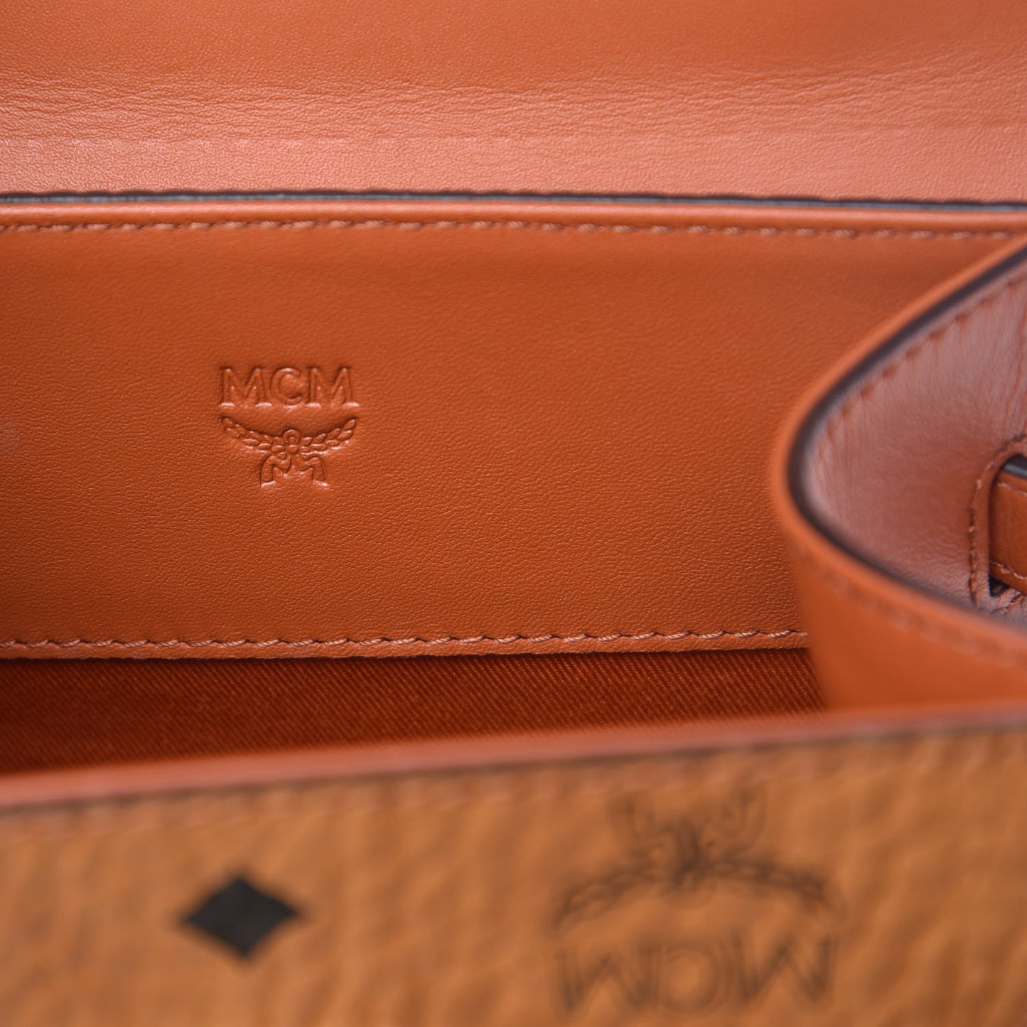 Visetos X-Mini Heritage Top Handle Satchel Cognac