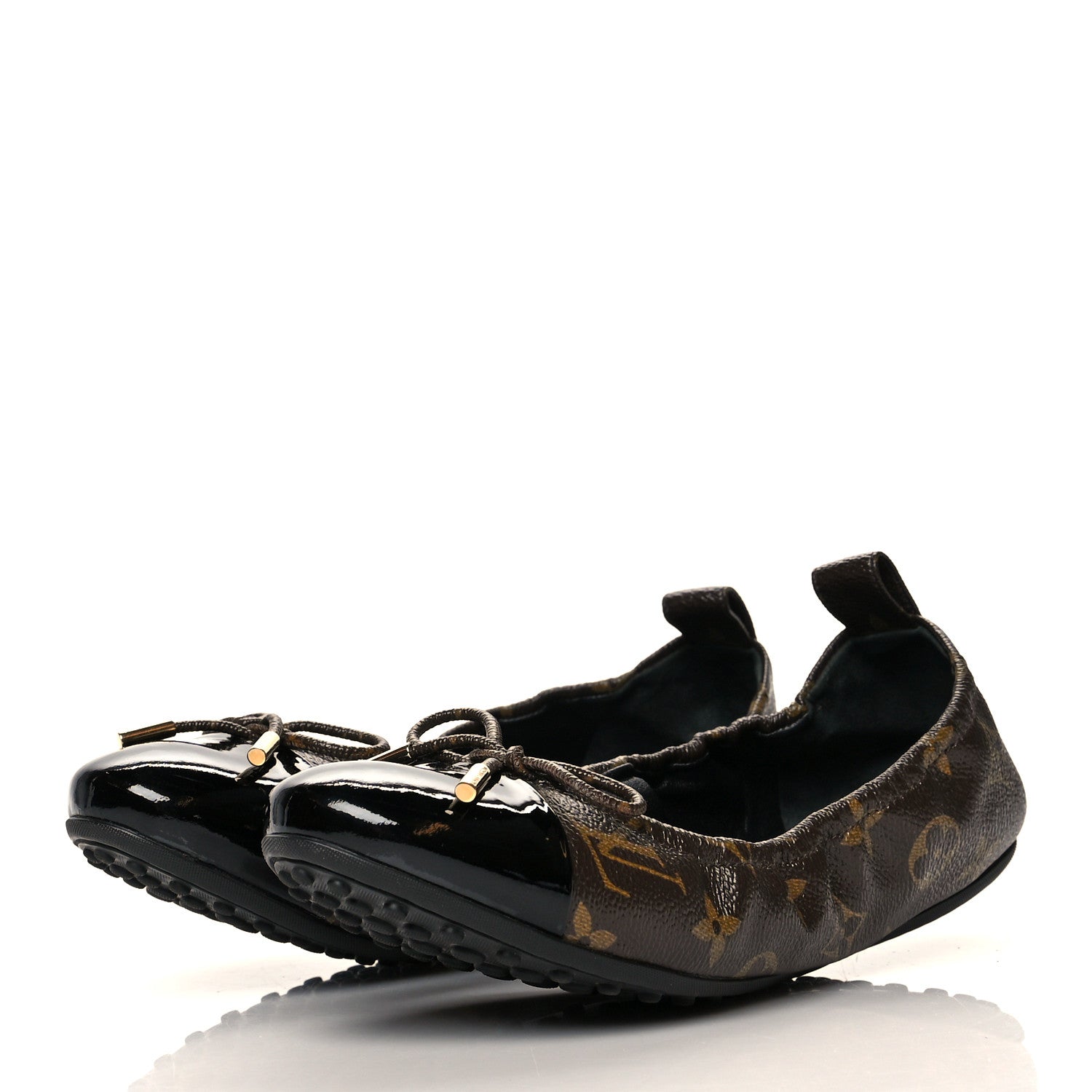 Louis Vuitton Monogram Flirty Ballerina Flats 40 Black 3 of 10