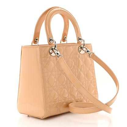 Christian Dior Patent Cannage Medium Lady Dior Rose Clair 3 of 11