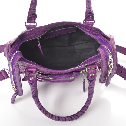 Balenciaga Agneau Giant 12 Silver Hardware Mini City Ultraviolet 5 of 9