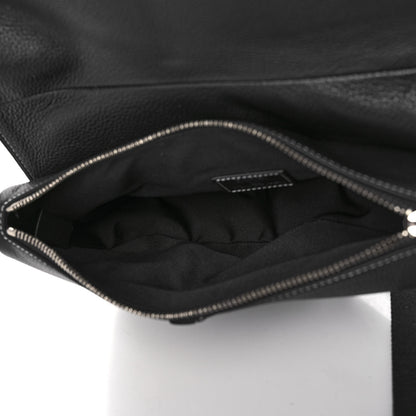 Christian Dior Grained Calfskin Logo Saddle Messenger Bag Black 6 of 11