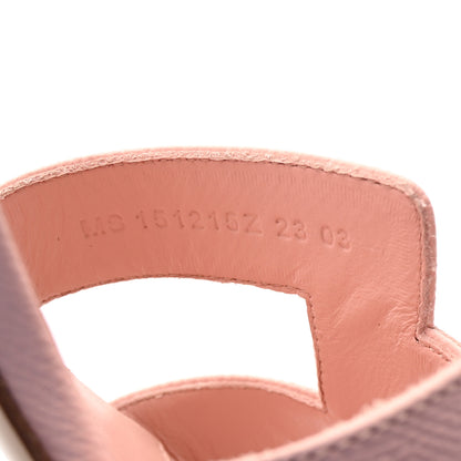 Hermes Epsom Oasis Sandals 40 Rose Pale 9 of 10