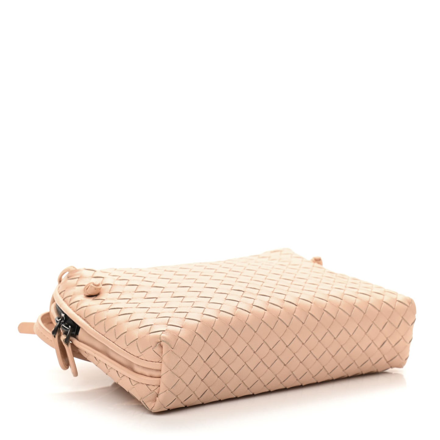 Nappa Intrecciato Nodini Crossbody Messenger Nude