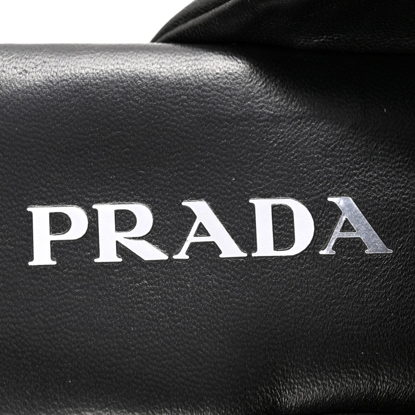 Nappa Soft Padded Metal Triangle Logo Lug Sole 20mm Mules 38.5 Black