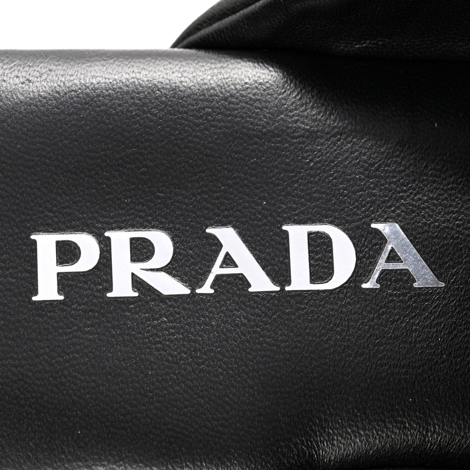 Prada Nappa Soft Padded Metal Triangle Logo Lug Sole 20mm Mules 38.5 Black 9 of 11