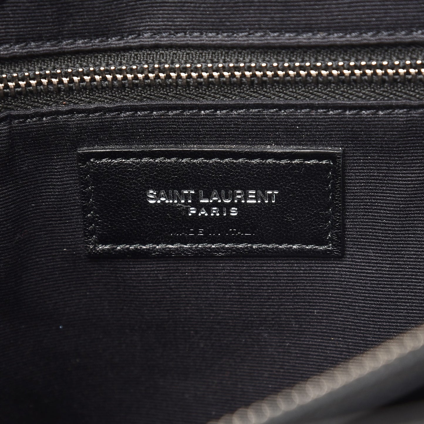 Calfskin Y Quilted Monogram Large Loulou Chain Satchel Black