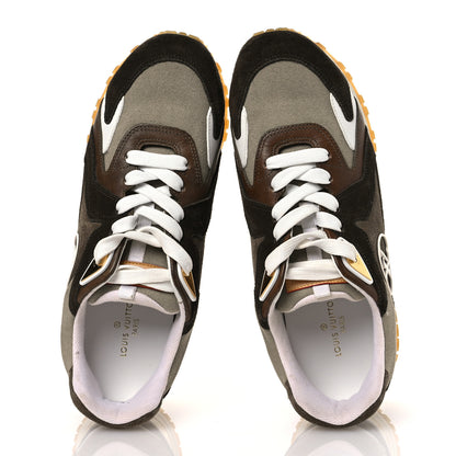 Louis Vuitton Calfskin Suede Run Away Sneakers 37.5 Kaki 2 of 14