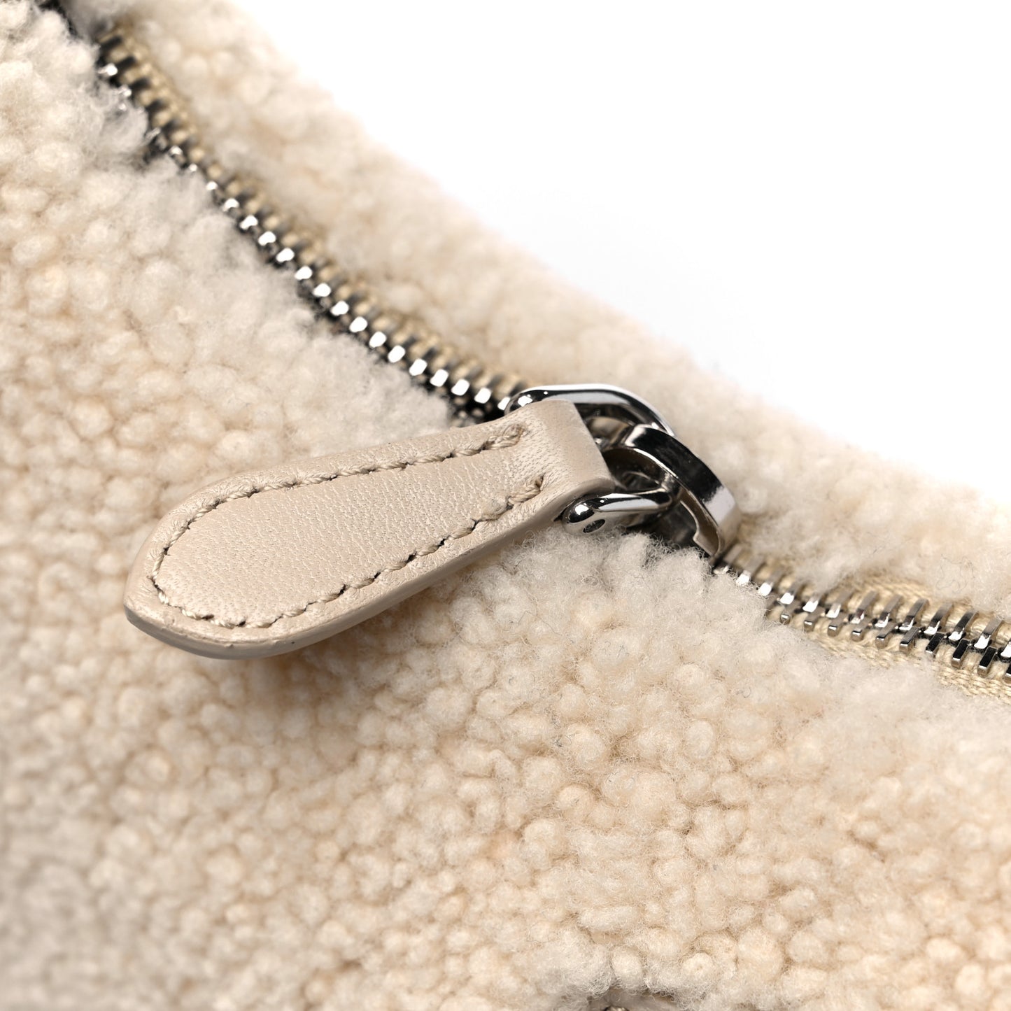 Shearling Mini Re-Edition 2000 Bag Ecru