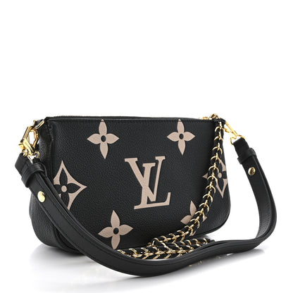 Louis Vuitton Empreinte Monogram Giant Multi Pochette Accessories Black Beige 3 of 10