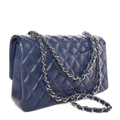 Chanel Caviar Quilted Medium Double Flap Navy 3 of 7