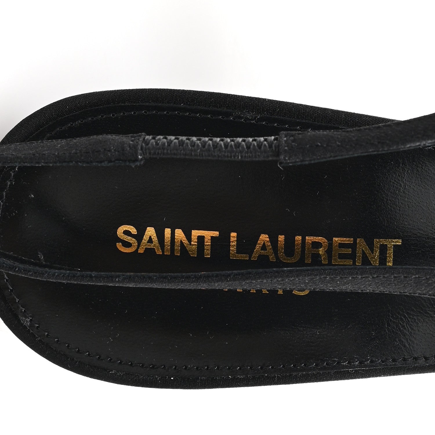 Saint Laurent Crepe De Chine Crystal Bow Slingback Pumps 41.5 Black 8 of 10