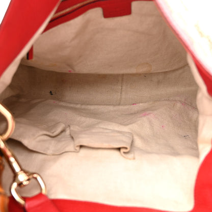 Gucci Monogram Medium Diana Bamboo Shoulder Bag Red 5 of 13