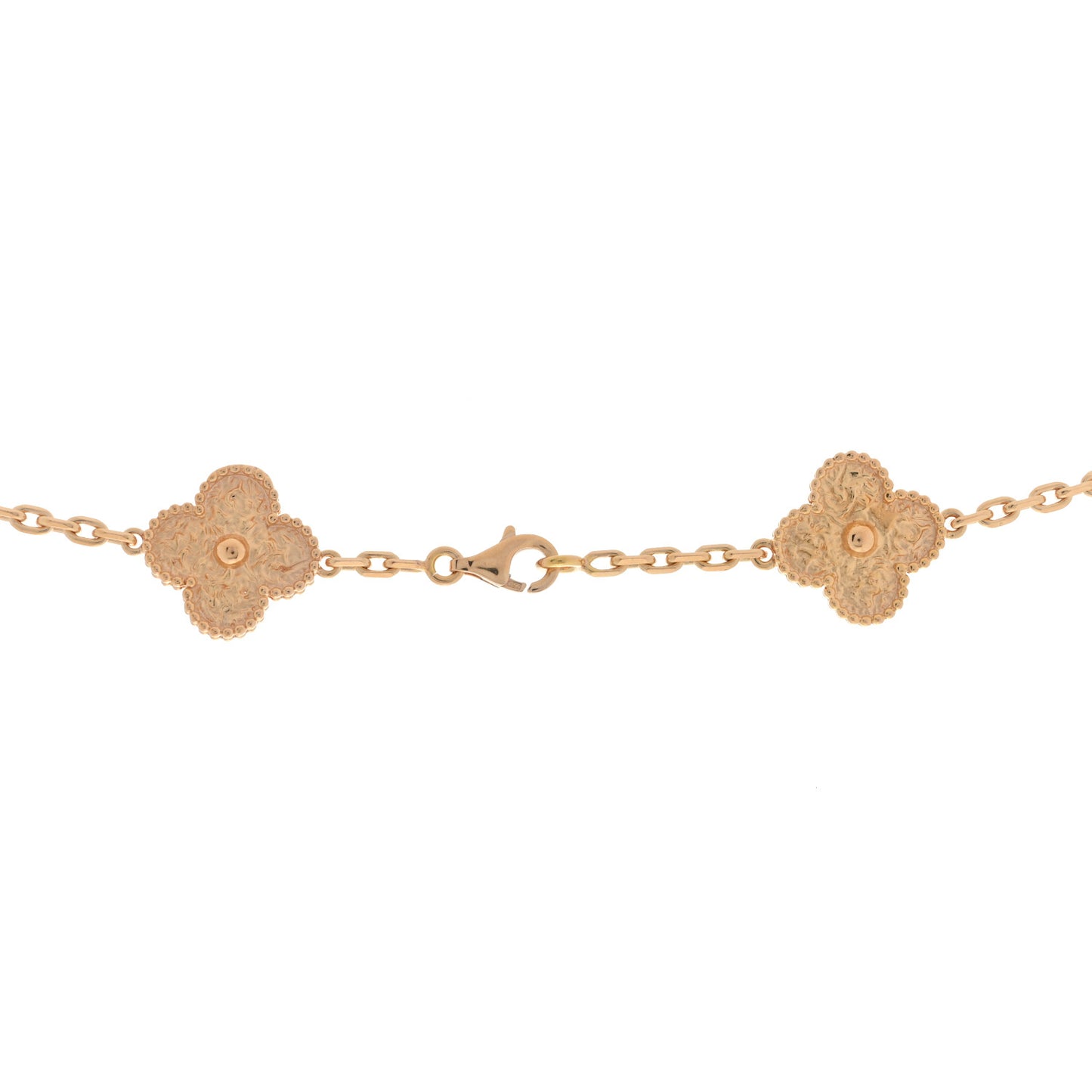 18K Rose Gold 20 Motifs Vintage Alhambra Necklace