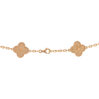 Van Cleef & Arpels 18K Rose Gold 20 Motifs Vintage Alhambra Necklace 3 of 3
