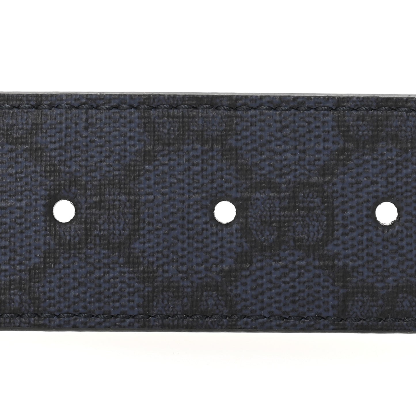 GG Supreme Monogram Plutone Calfskin Palladium Double G Reversible 37mm Belt 90 36 Black Blue