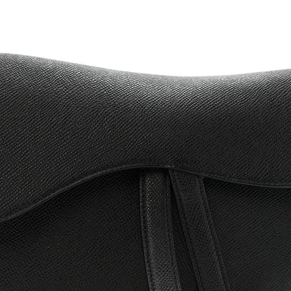 Christian Dior Grained Calfskin Saddle Bag Black 8 of 12