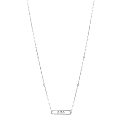 Messika 18K White Gold Diamond Baby Move Necklace 1 of 4