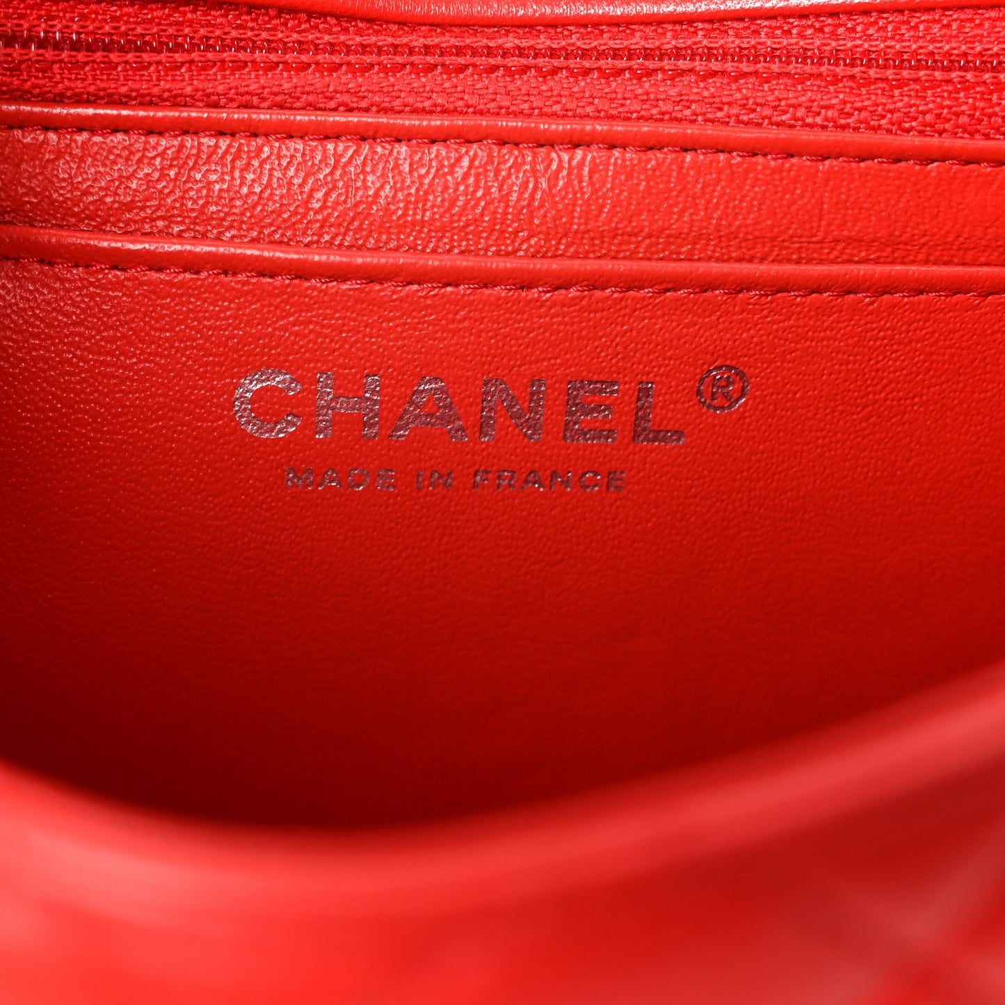 Lambskin Quilted Mini Square Flap Red