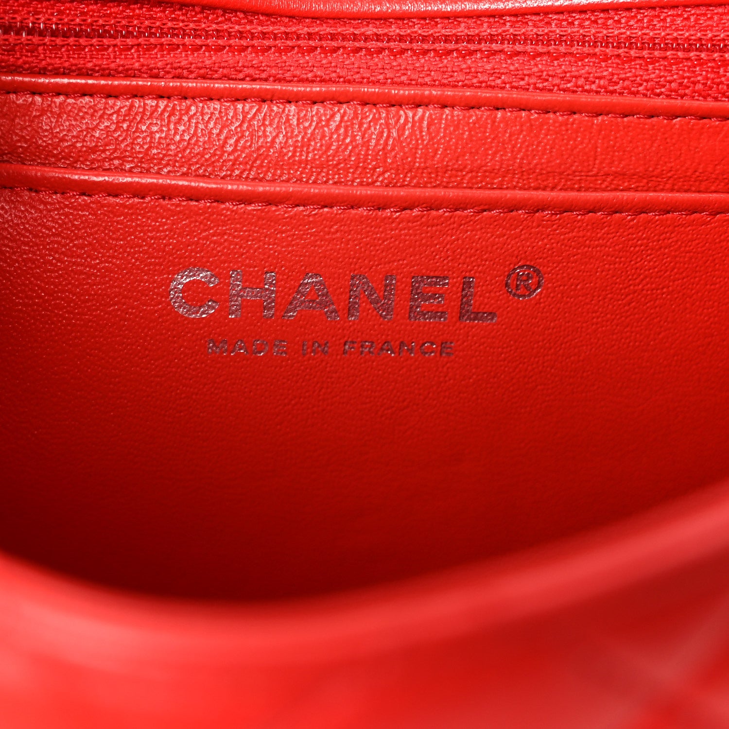 Chanel Lambskin Quilted Mini Square Flap Red 6 of 11