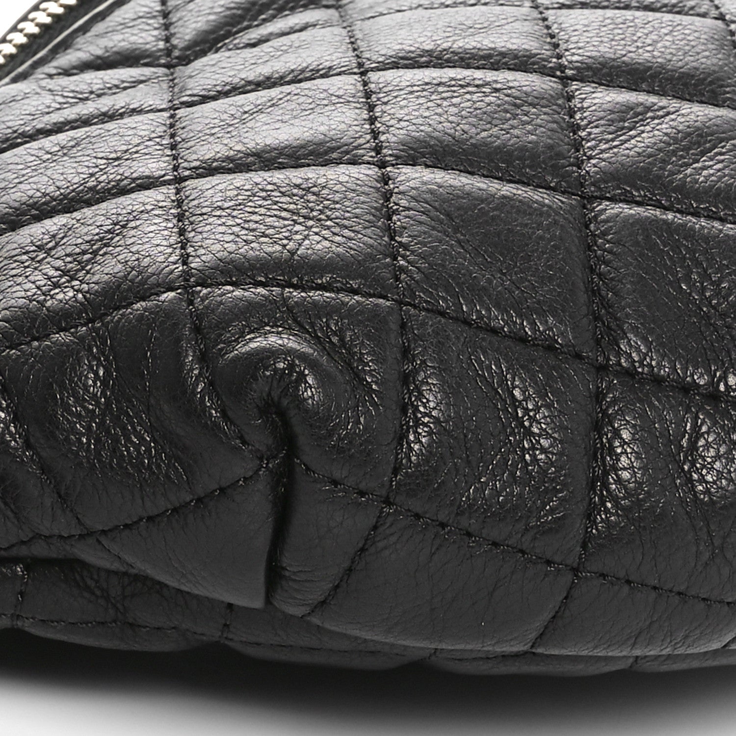 Chanel Calfskin Quilted Banane Waist Bag Fanny Pack Black 9 of 10